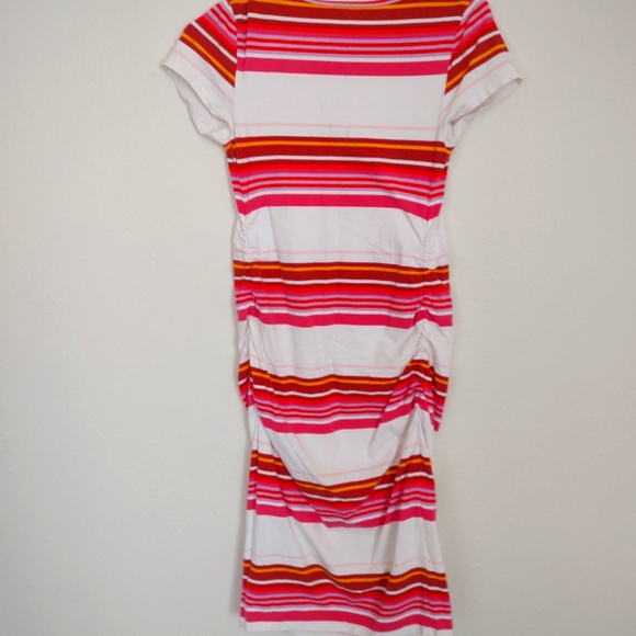 Isabel White and Pink Striped Maternity Dress size Small - Picture 3 of 4
